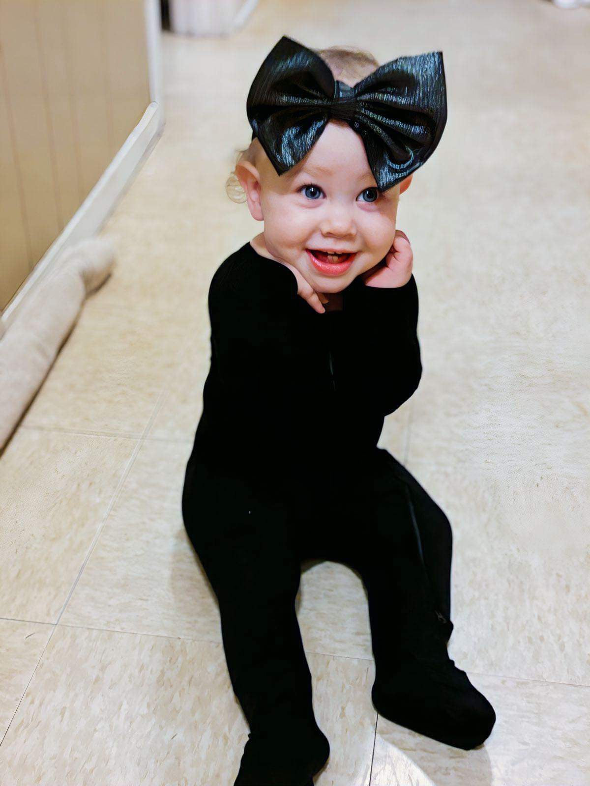 Black Sparkle Bow