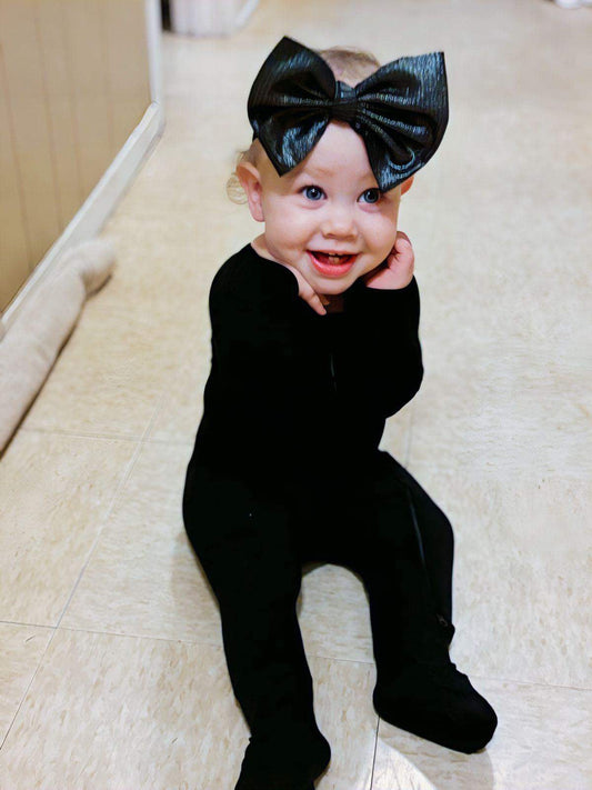 Black Sparkle Bow