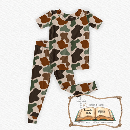 Old school camo 2 piece set