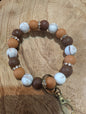 Coffee marble wristlet
