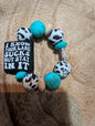 Your lane blue cow cup charm